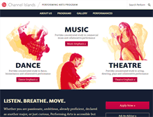 Tablet Screenshot of performingarts.csuci.edu