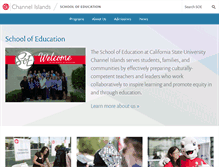 Tablet Screenshot of education.csuci.edu