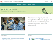 Tablet Screenshot of biology.csuci.edu