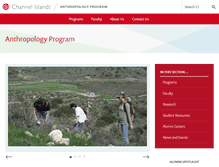 Tablet Screenshot of anthro.csuci.edu