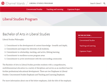 Tablet Screenshot of liberalstudies.csuci.edu