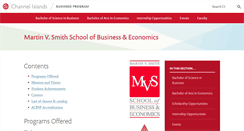 Desktop Screenshot of business.csuci.edu