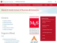 Tablet Screenshot of business.csuci.edu